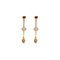 ***Multi-Stone double dangle Earrings