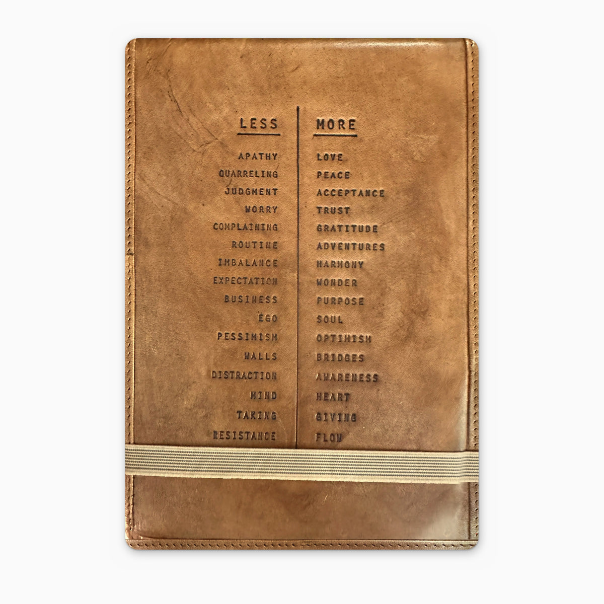 More/Less Signature Leather Journal - Maple