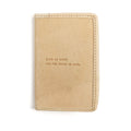 Life Is Short Leather Passport Cover - Honey