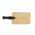 Life Is Short Leather Luggage Tag - Honey
