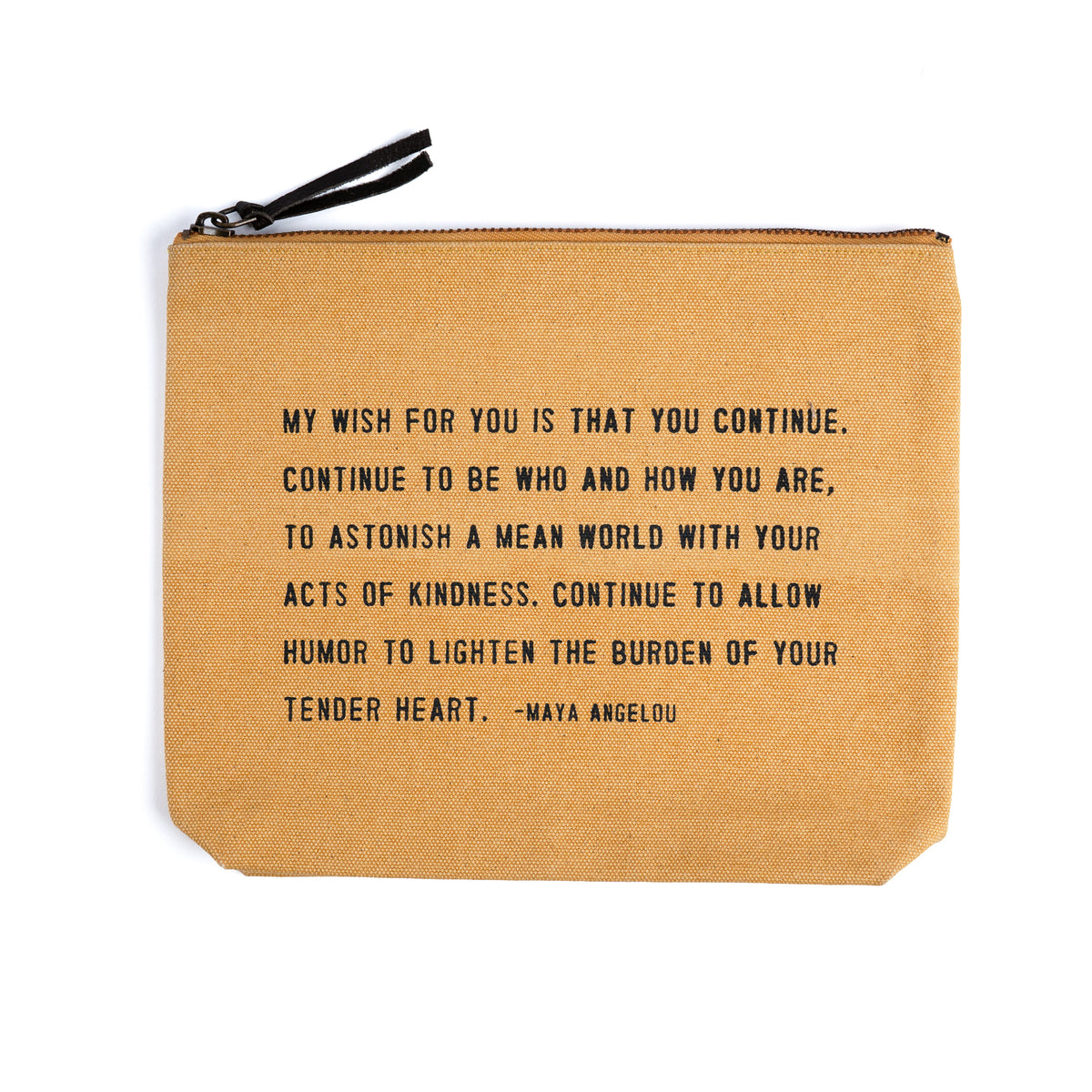 My Wish For You Canvas Zip Bag - Sunflower