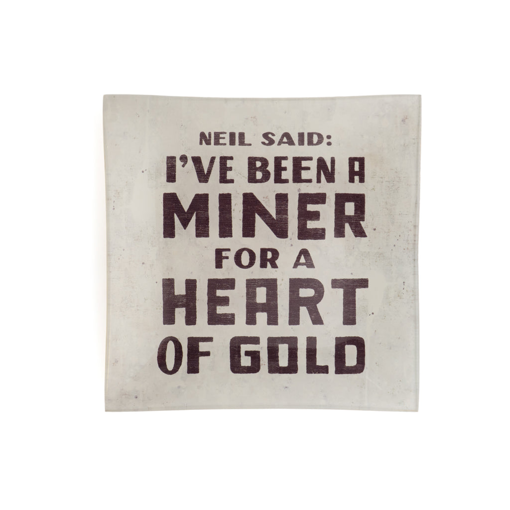 Small Square Rock & Roll Decoupage Plate