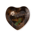A Flower For The One I Love Heart Decoupage Plate 6x6