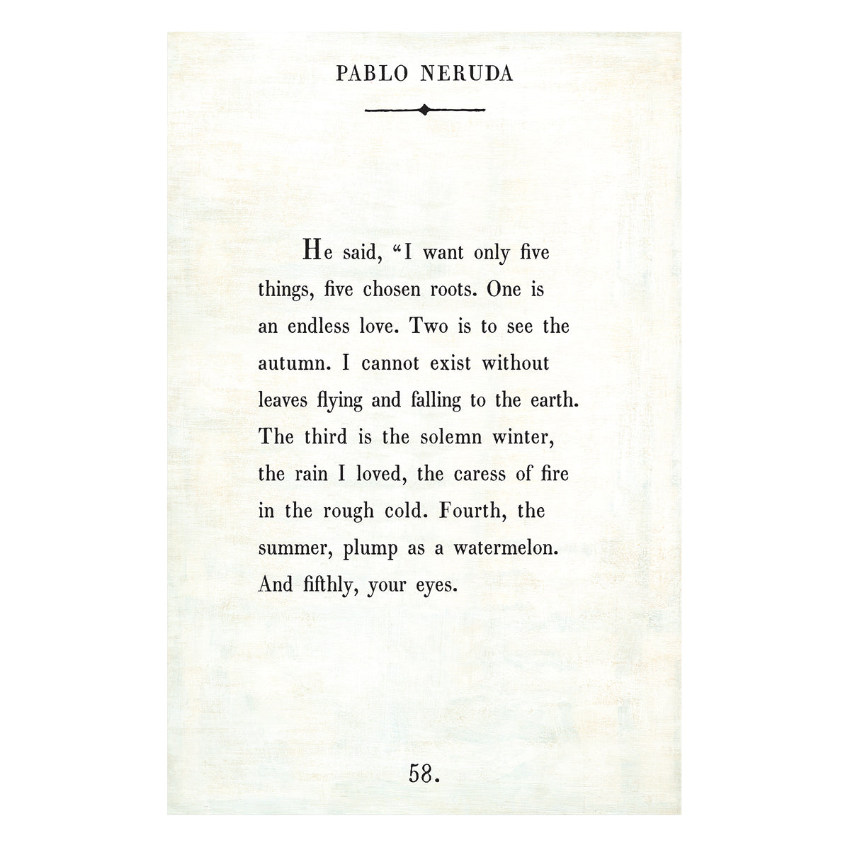 Pablo Neruda Art Print - Book Collection