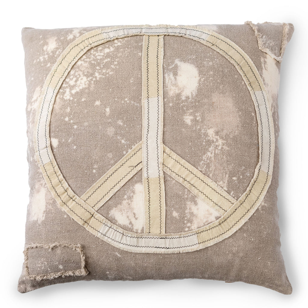 Splattered Peace Sign Pillow 24x24