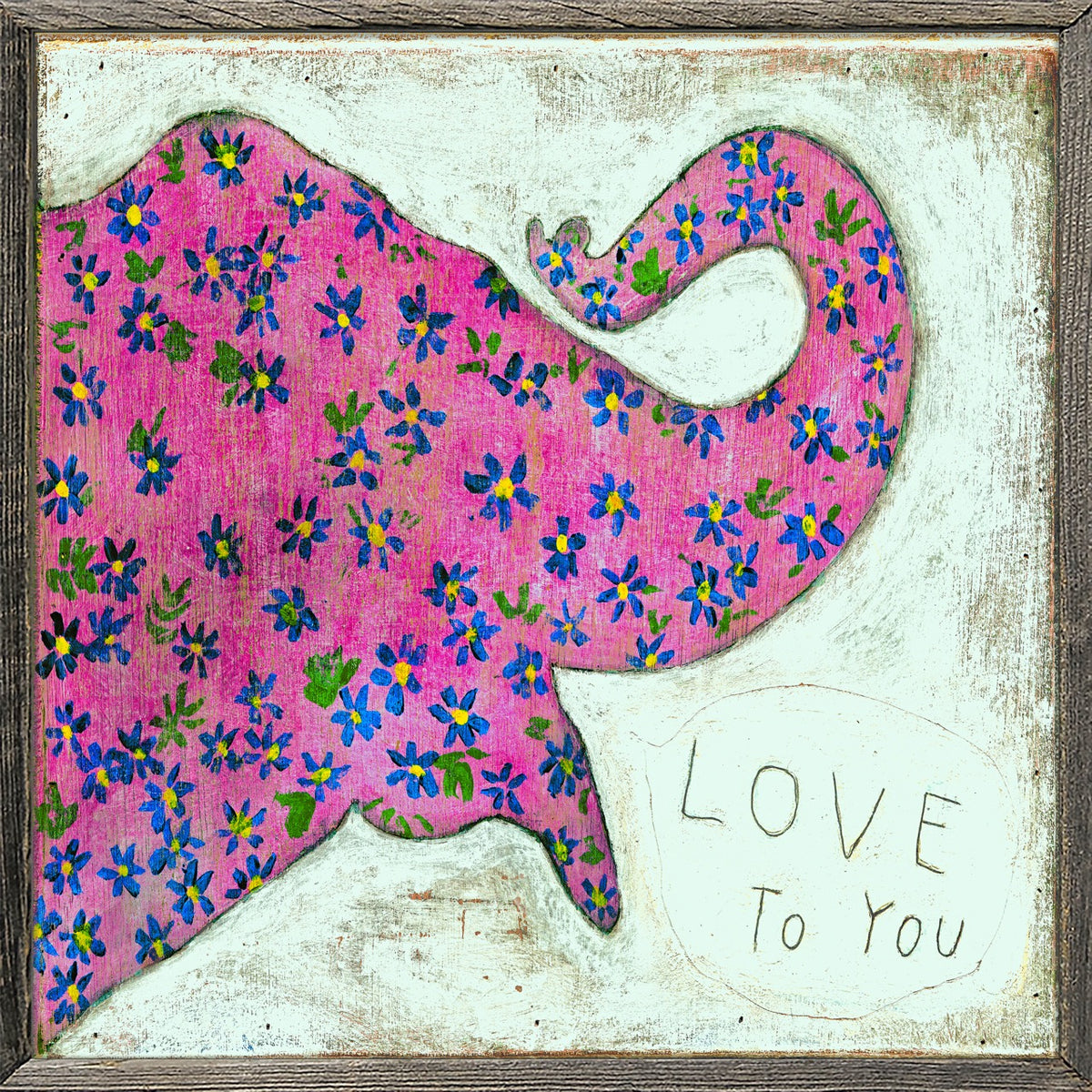 Pink Elephant Art Print