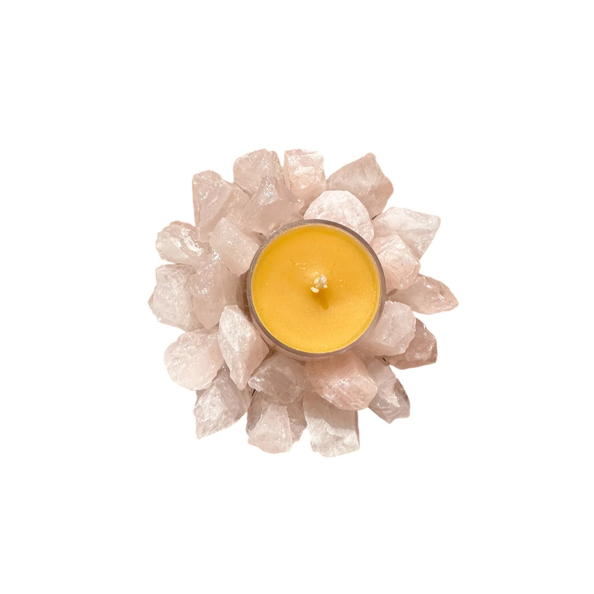 ***Rose Quartz Tea Light Candle Holder