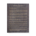 Rules For Being Human Art Poster In Charcoal - 12x16