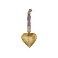 Small Heart with Brass Finish and Kantha Hanger