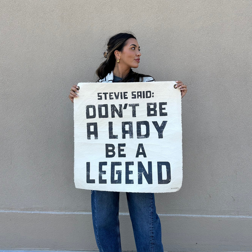 Stevie Said Hand Painted Wall Tarp 25x25