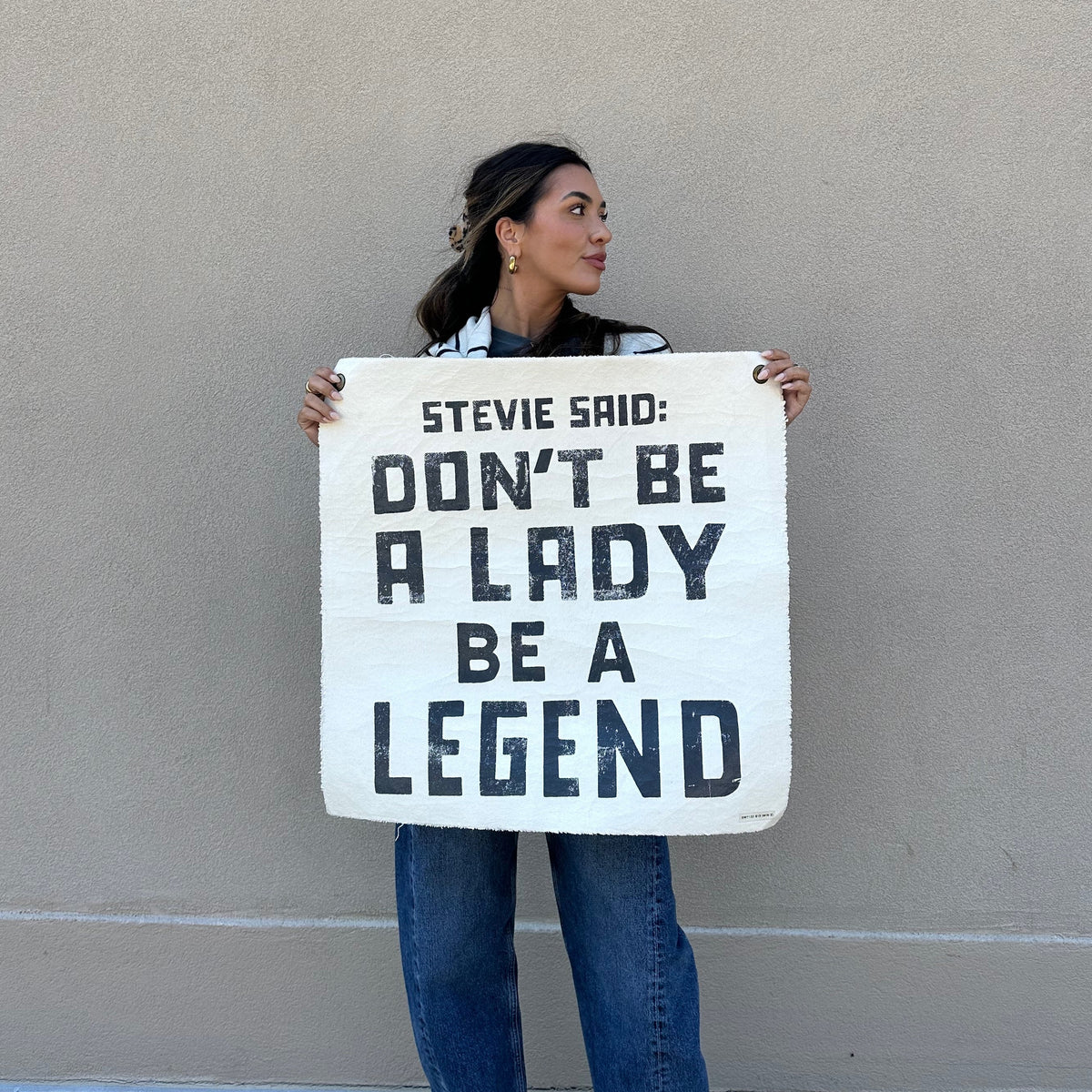 Stevie Said Hand Painted Wall Tarp 25x25