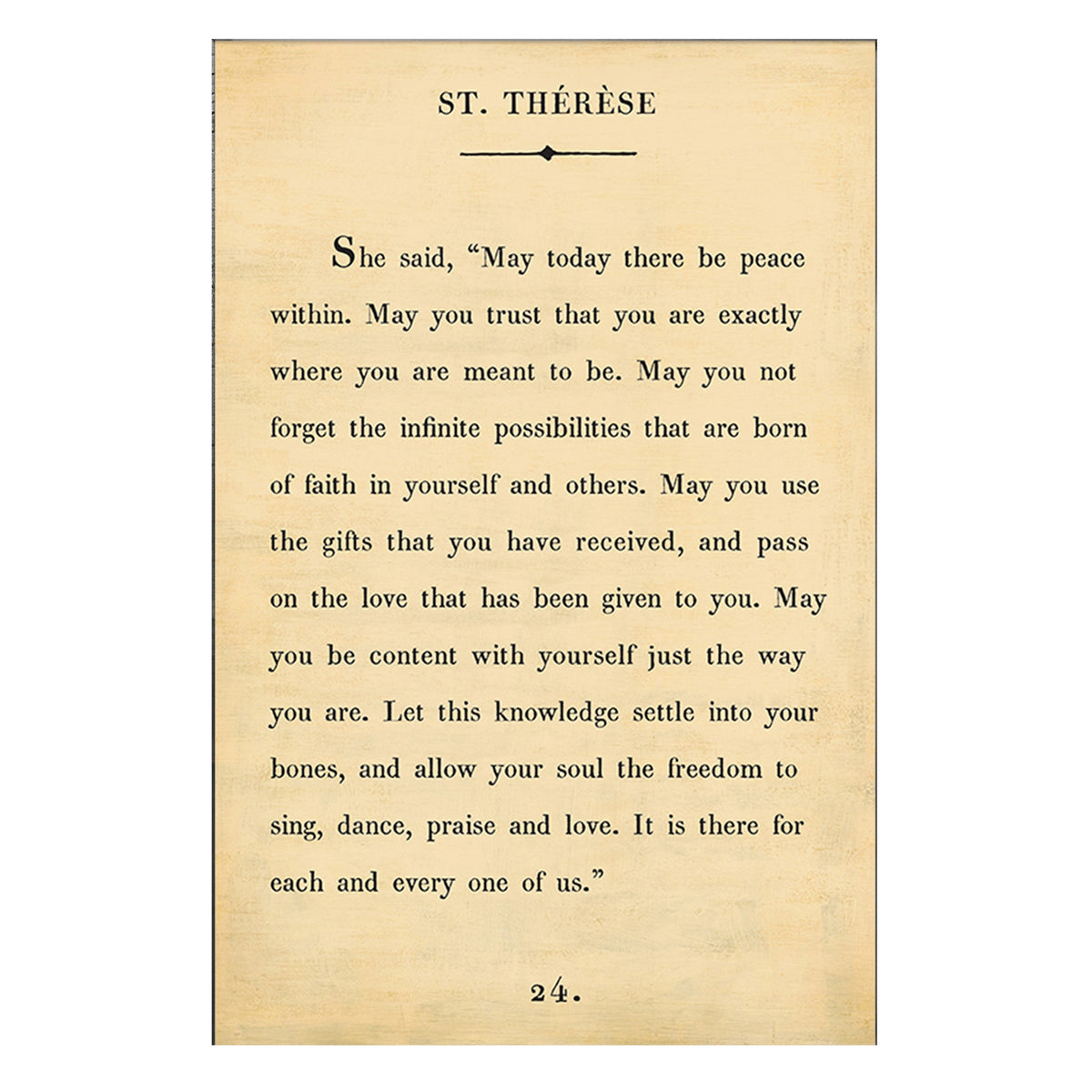 St Therese Art Print - Book Collection