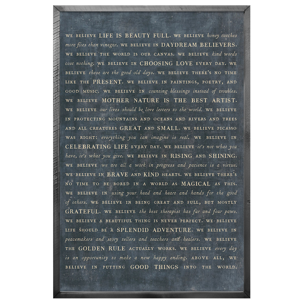 Sugarboo Manifesto Art Print - Grey Wood