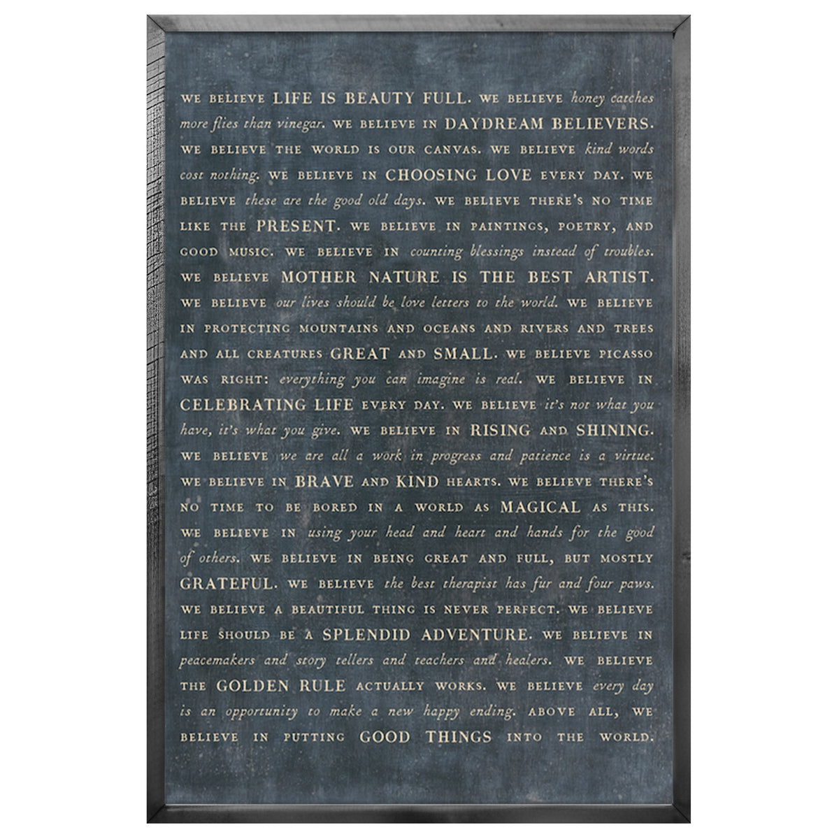 Sugarboo Manifesto Art Print - Grey Wood