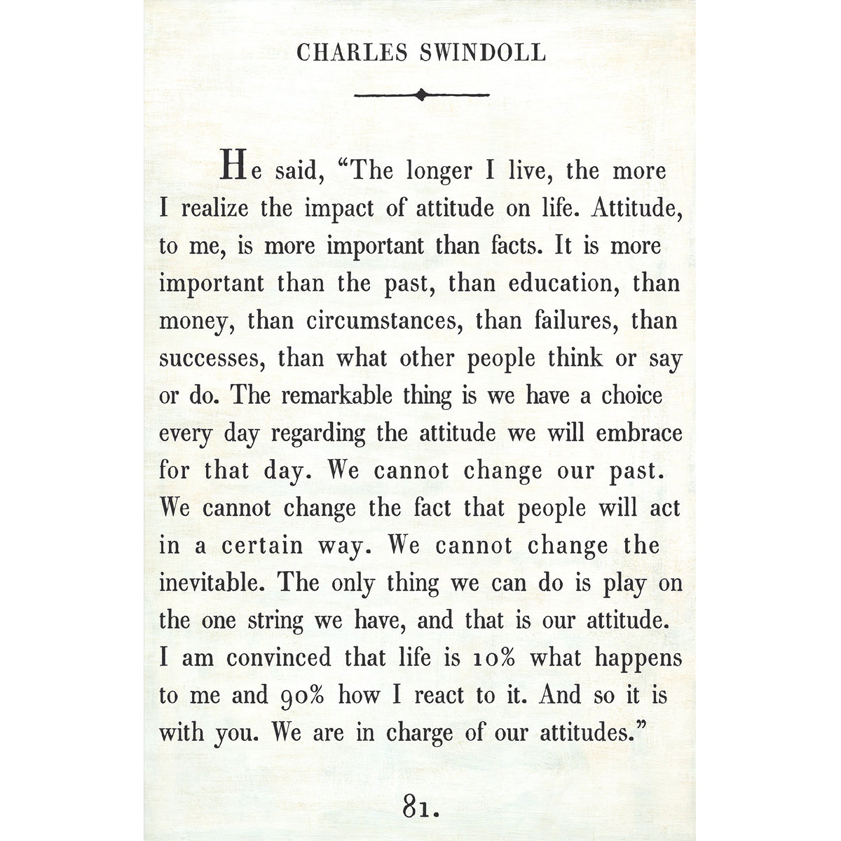 Charles Swindoll Art Print - Gallery Wrap