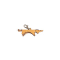 Tan Dachshund Leather Keychain