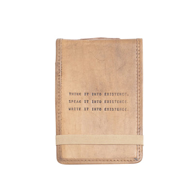 ***Think Speak Write Mini Signature Leather Journal - Maple