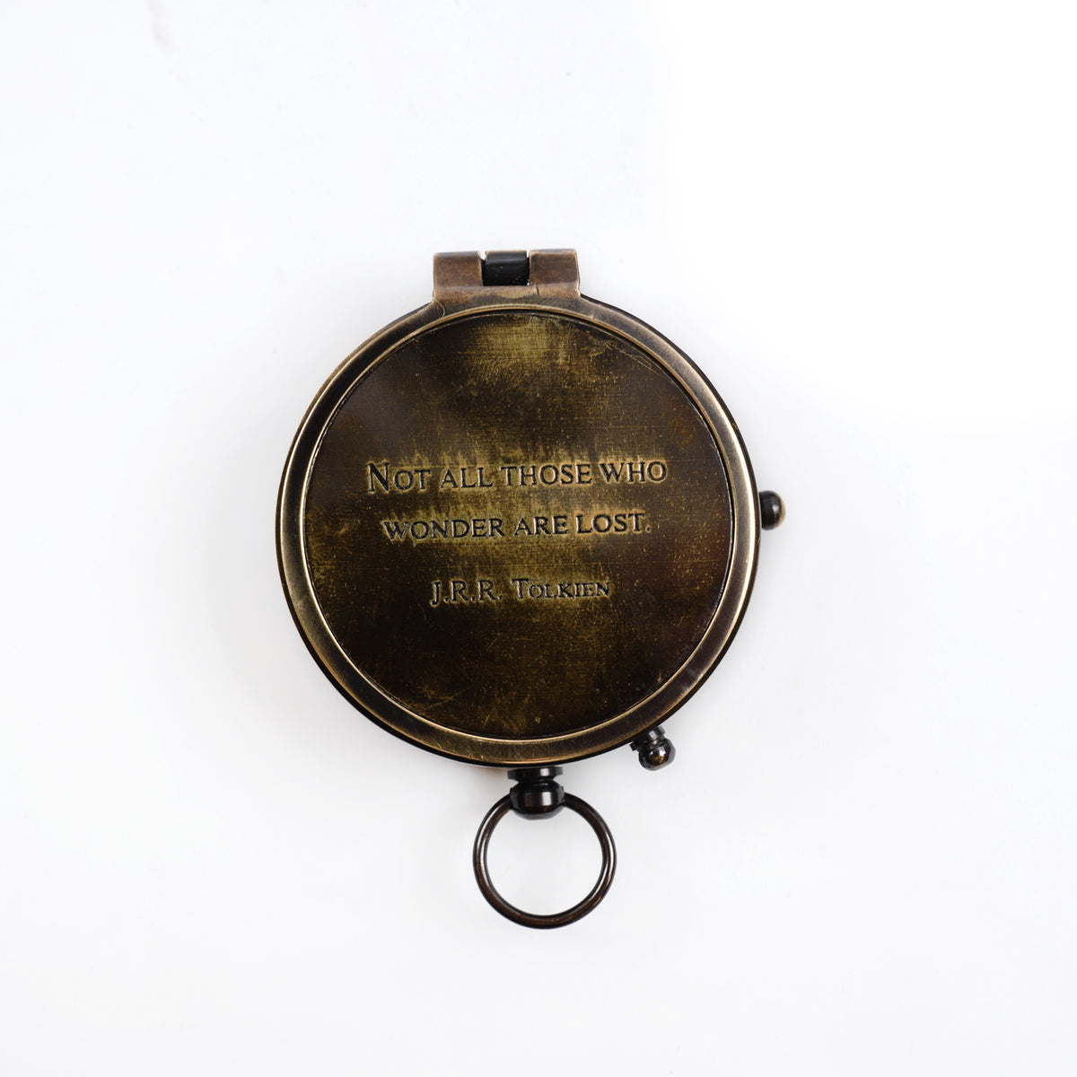 Not All Those Who Wander Compass with Leather Case