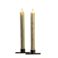 9.5" Moving Flame Taper Candle, S/2