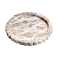 Beige Marble Scallop Edge Tray