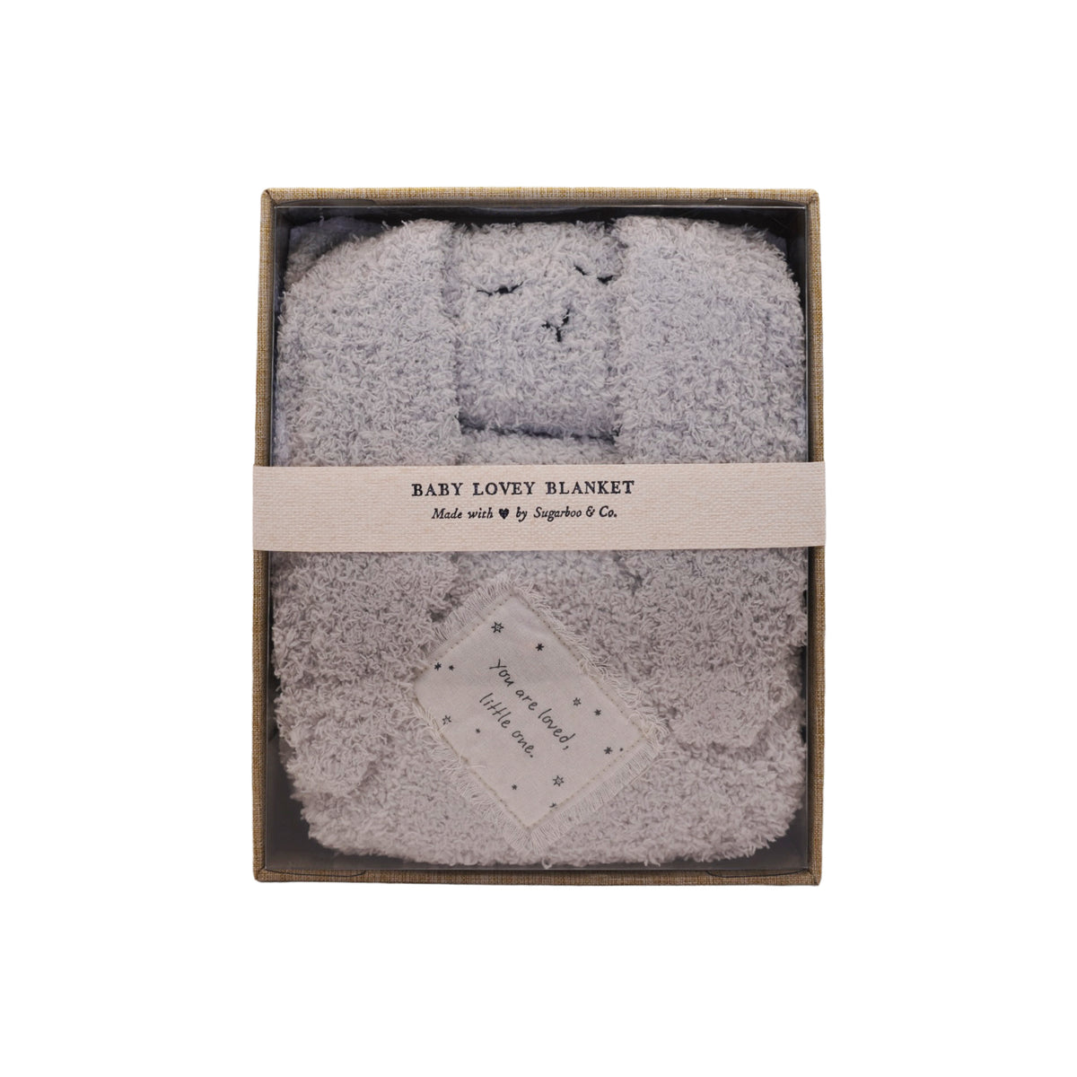 Bunny Baby Lovey Blanket in a box