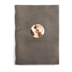 ***Welcome To The World Leather Photo Keeper 10x14 - Grey