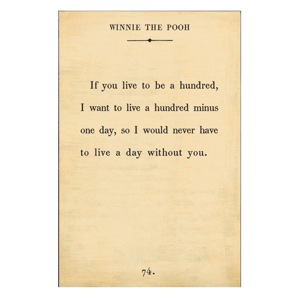 Winnie the Pooh Art Print - Book Collection