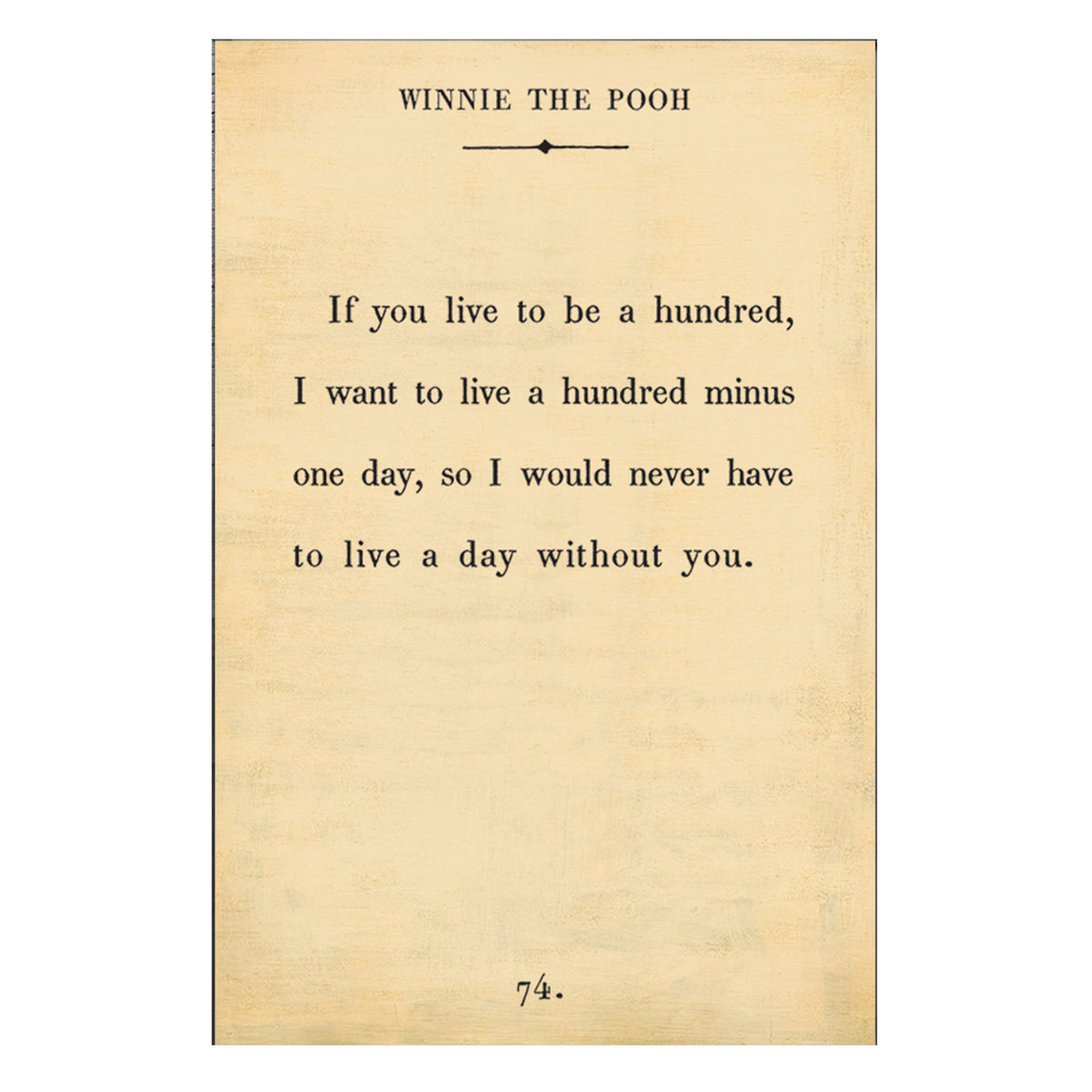 Winnie the Pooh Art Print - Book Collection
