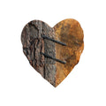 Rustic Carved Heart with Nails - 8x8