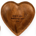 Angels Are Watching Wood Heart Trinket Tray