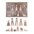 Wood Finish Resin Nativity - Boxed Set of 11