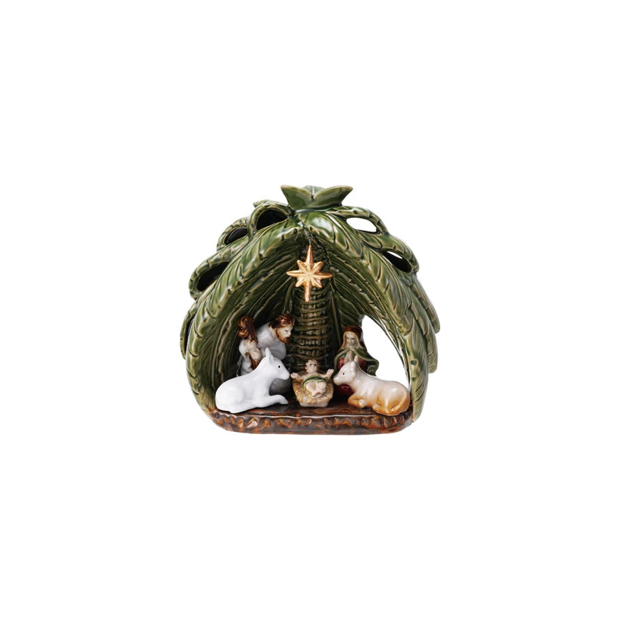 Stoneware Vintage Reproduction Nativity