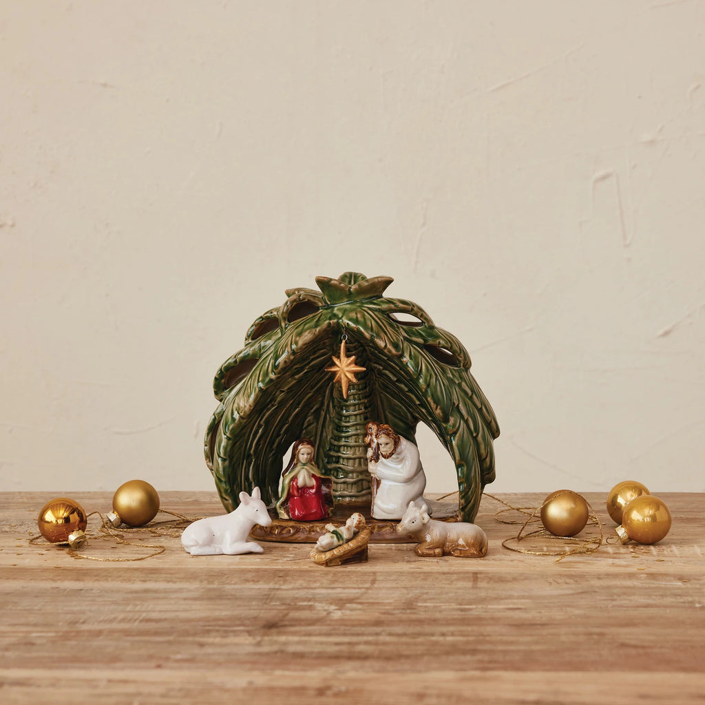 Stoneware Vintage Reproduction Nativity