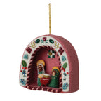 Wool Felt Holy Family Ornament with Embroidery