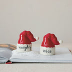 Stoneware Santa Hat Salt & Pepper Shakers