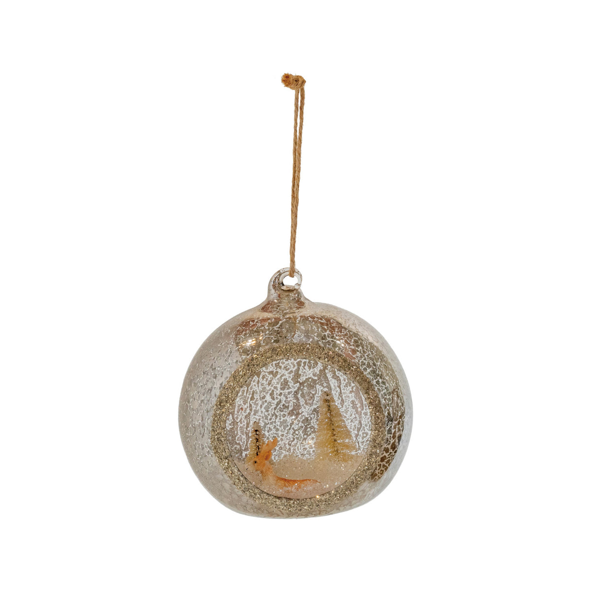 Mercury Glass Diorama Ornament