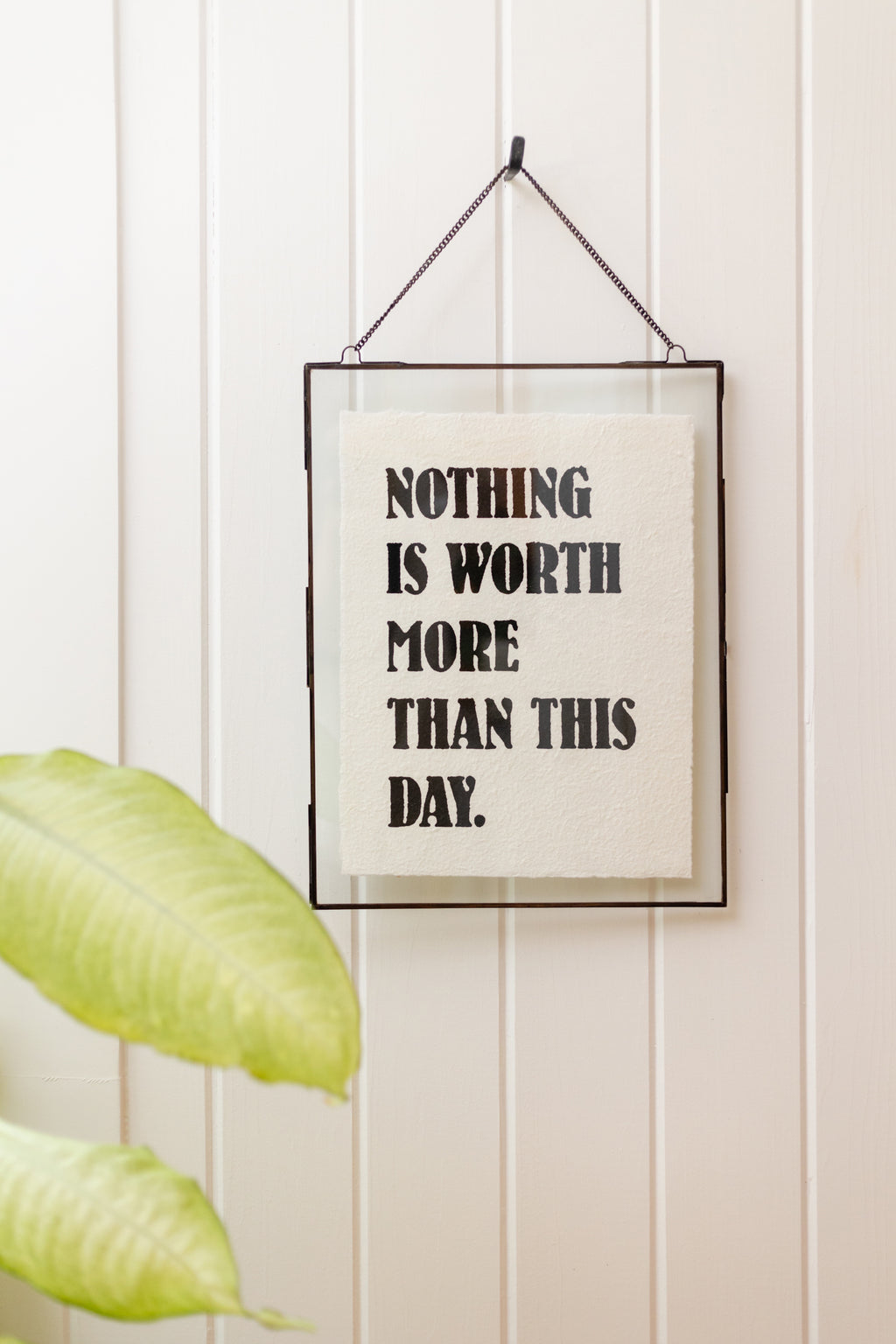 ***Nothing Is Worth More Handmade Paper Print - 12x16