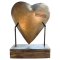 metal heart on base