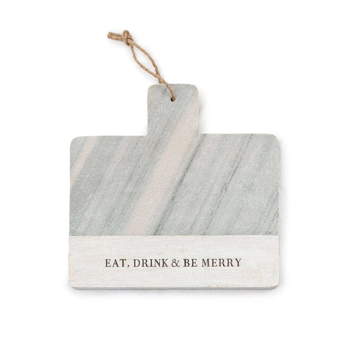 ***Eat, Drink & Be Merry Marble and Wood Serving Board