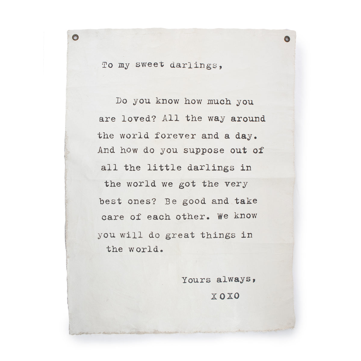 To My Sweet Darlings Wall Tarp