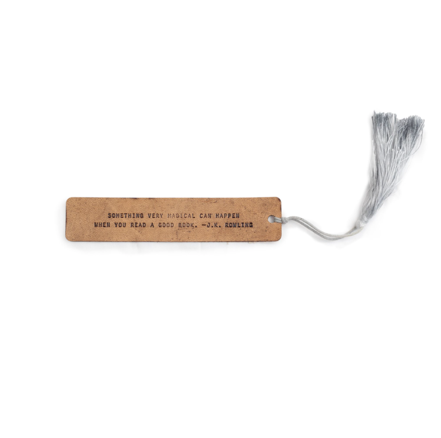 Something Very Magical Leather Bookmark