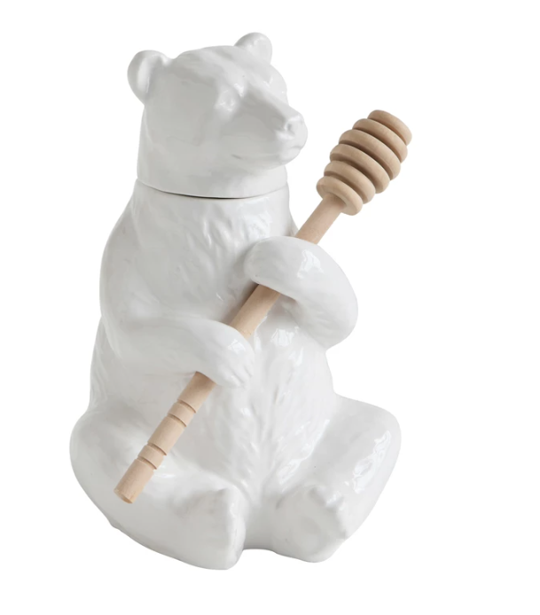 Bear Honey Pot with Honey Dipper