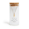 Gold Lightning Bolt Necklace - Message in a Bottle Collection