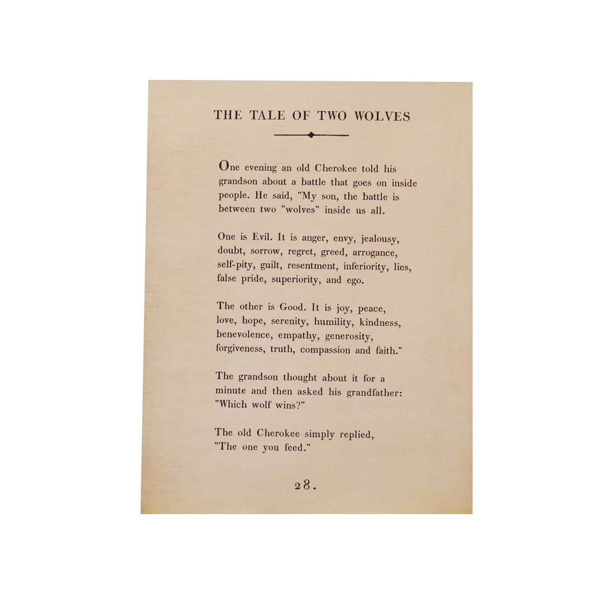 Tale Of Two Wolves Book Collection Art Poster