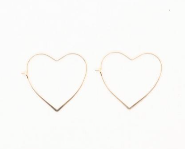 Heart Hoops- Gold